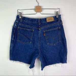 Vintage Levi’s Orange Tab Jean Shorts High Rise High Waisted Denim Distessed